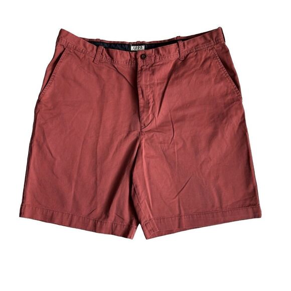 Izod Men’s Cotton Shorts Flat Front Muted Pink Golf Preppy Casual SZ 40 - Picture 12 of 12